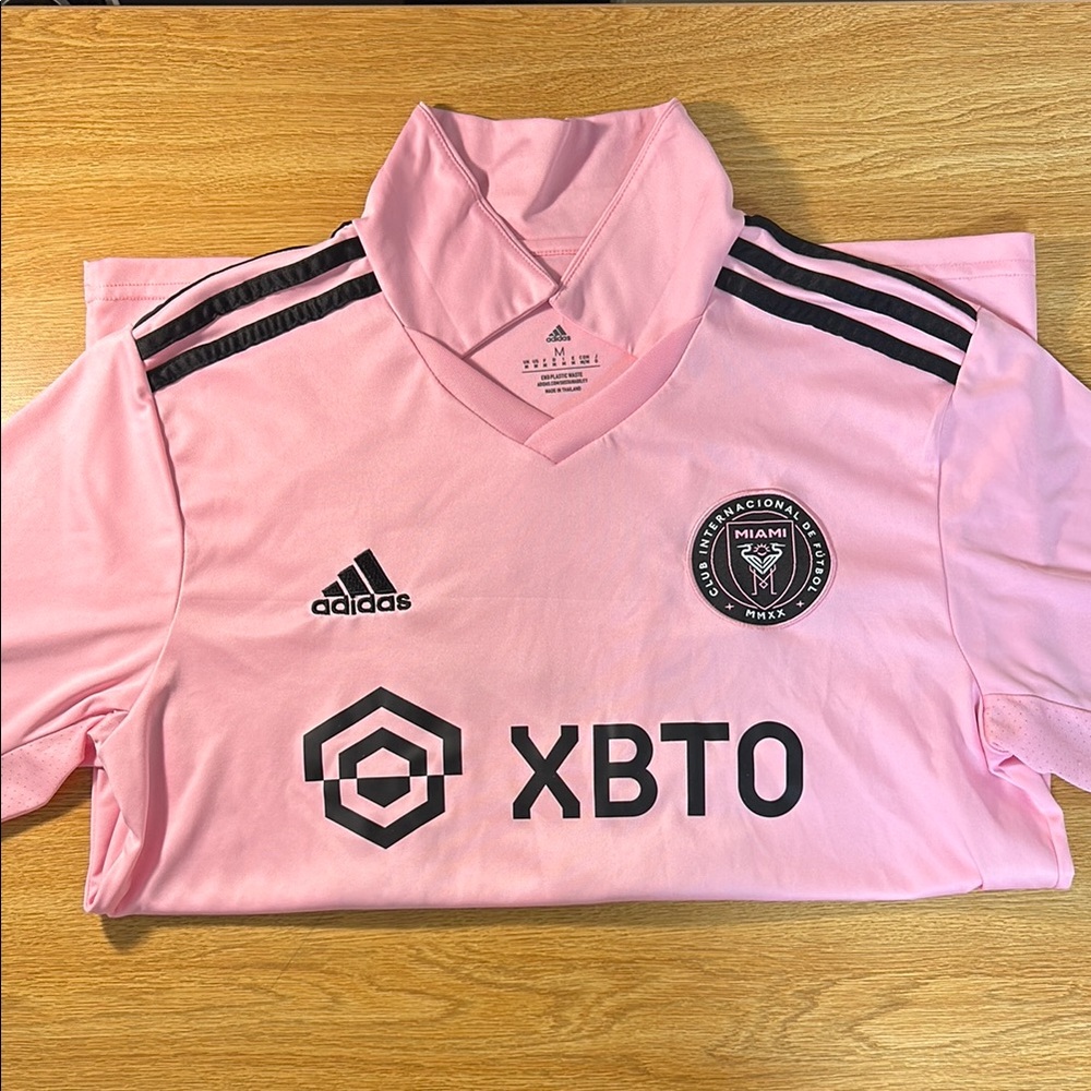 Adidas Pink and Black Sports Jersey